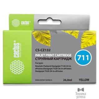 Cactus Cactus CZ132A Картридж № 711 (CS-CZ132) для HP Designjet T120/520, жёлтый, с чипом