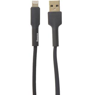 USB дата-кабель Baseus Silica Gel cable for Lightning 2.4А (CALGJ-01) (1.0 м) Черный