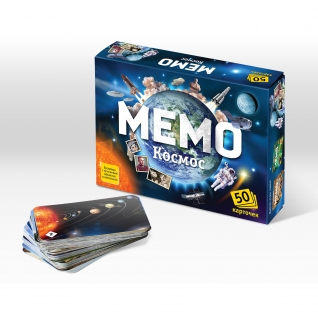Настольная игра "Мемо" - Космос, 50 карточек Бэмби