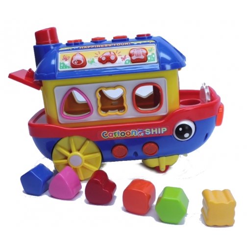 Музыкальный кораблик-сортер с формочками Happy Toot Ship (свет, звук) Shenzhen Toys 37720688
