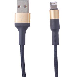 USB дата-кабель Hoco X26 Xpress charging data cable Lightning (1.0 м) Black & Gold