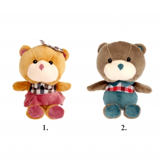 Мягкая игрушка "Медведь девочка/мальчик в одежде", 18 см