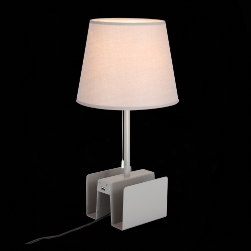 Настольная лампа c USB St Luce Серый/Бежевый E14 1*40W 37396896 6