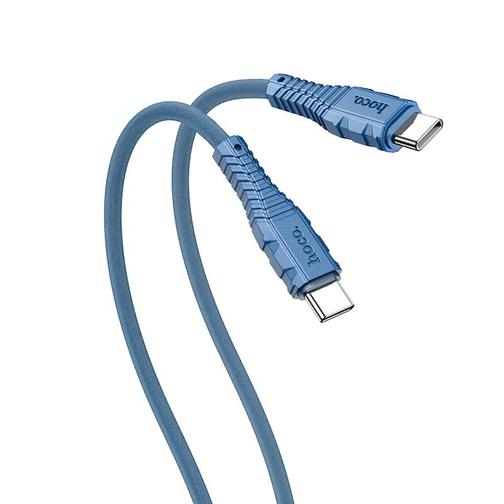 USB дата-кабель Hoco X67 Nano Silicone Type-C to Type-C charging data cable 60Вт Max 1.0 м Синий 42896381