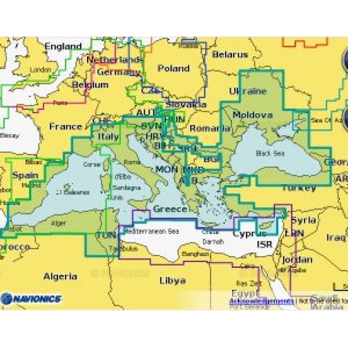 Карта Navionics Plus 43XG Средиземное море, Черное и Азовское моря Navionics 5763855 1