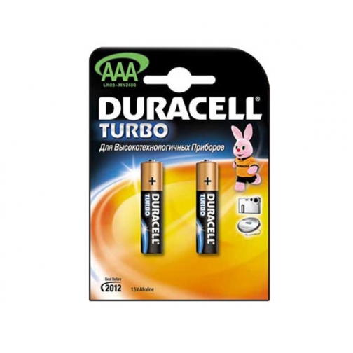 Алкалиновые батарейки Duracell, AAA, 1.5 V, 2 шт 37709254