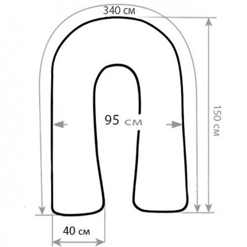 Ортопедическая подушка для тела Comfil - U (Размер 280х35 см) 6807688