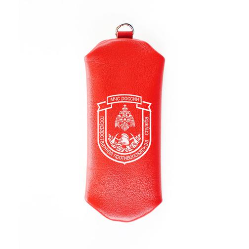 Ключница на молнии эмблема МЧС РОССИИ , красная 42784345 1