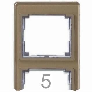 Рамка Jung SL 500 (SL585GB) 5 постов вертикальная золотая бронза акриловое стекло