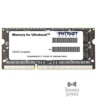 Patriot Patriot DDR3 SODIMM 8GB PSD38G1600L2S (PC3-12800, 1600MHz, 1.35V)