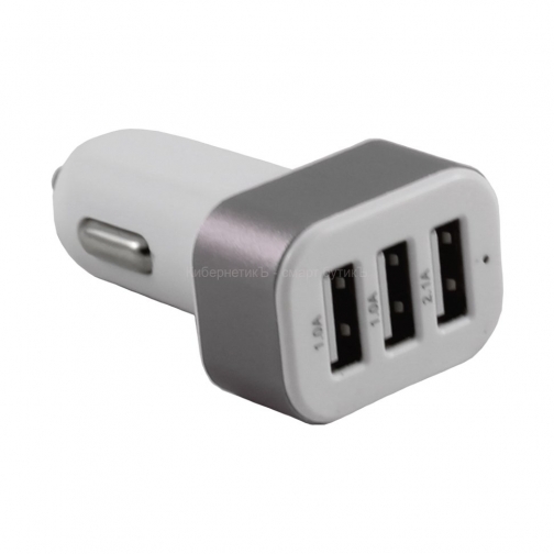 Автомобильное зарядное устройство 3 USB NOKOKO (серебро) 1242834