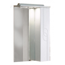 Зеркало-шкаф Акватон Панда 50 правостороннее белое со светильником Акватон