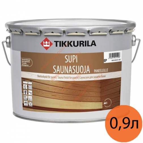 ТИККУРИЛА Супи Саунасуоя защитный состав для бани (0,9л) / TIKKURILA Supi Saunasuoja состав для защиты сауны (0,9л) Тиккурила 6037898