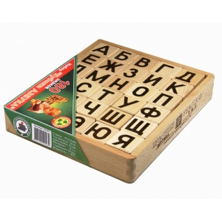 Деревянные кубики "Азбука", 30 шт. Престиж