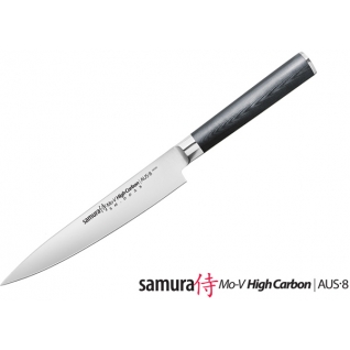 Керамические ножи, овощечистки. Подставки для ножей. Продукция Samura. Samura Нож кухонный стальной универсальный Samura Mo-V SM-0023/G-10 NW-SM-0023/G-10