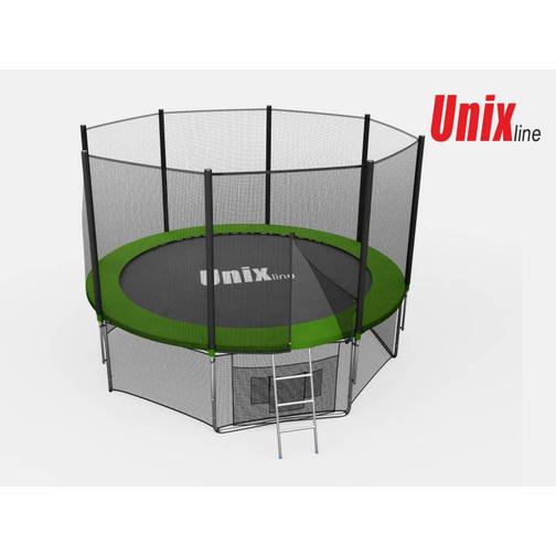 UNIX Батут Unix 10 ft с сеткой и лестницей Green 42241879