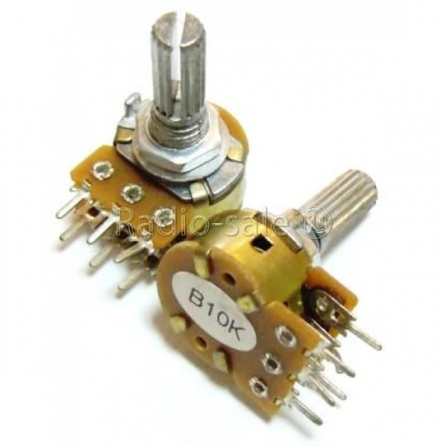 Потенциометр Резистор переменный стерео ( 2 ряда ) 10 Ком 1314957