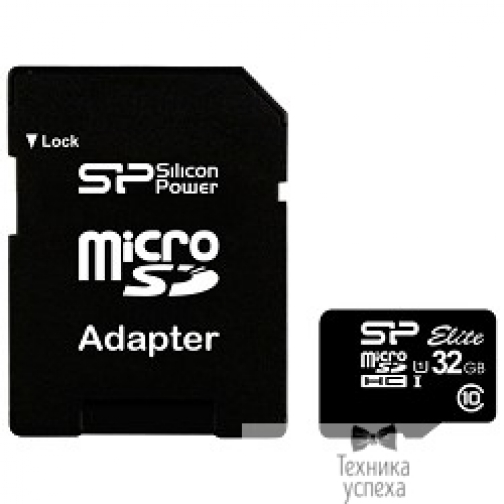 Silicon Power Micro SecureDigital 32Gb Silicon Power SP032GBSTHBU1V10-SP MicroSDHC Class 10 UHS-I, SD adapter 5863699