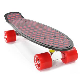 Скейтборд Pwsport Grip 22", черный-красный