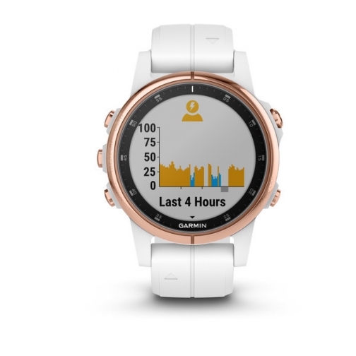 GPS-часы Garmin Fenix 5S Plus Sapphire розовое золото с белым ремешком 37662959 3