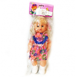 (УЦЕНКА) Кукла "Плакса" в оранжевом платье (звук), 38 см Shenzhen Toys