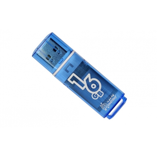 Память USB 2.0 16 GB Smartbuy Glossy series Blue, синий (SB16GBGS-B) 1310145