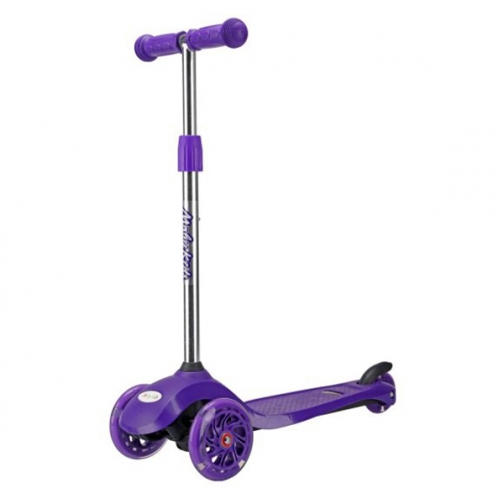 (УЦЕНКА) Трехколесный самокат (светятся колеса), фиолетовый Moby Kids 37714791