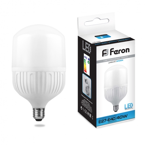 Светодиодная лампа Feron LB-65 (40W) 230V E27-E40 6400K 8164360