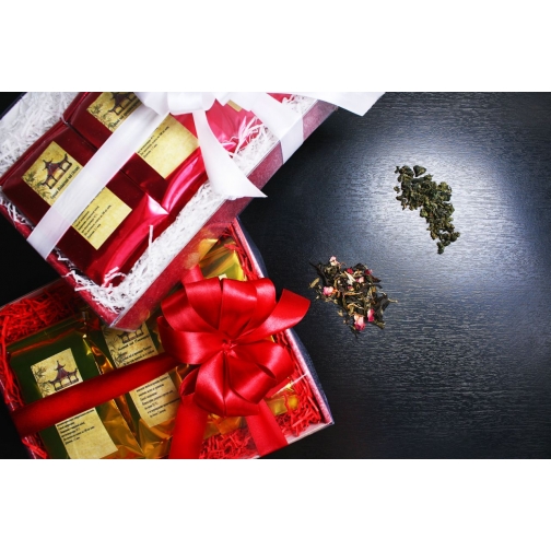Китайский чай набор - Ассорти Подарочный набор в коробке золото Набор ассорти No name 37697972 2