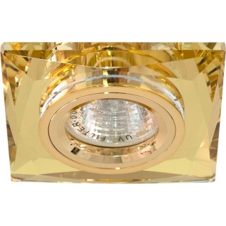 Встраиваемый светильник Feron 8150-2 MR16 50W G5.3 желтый + золото