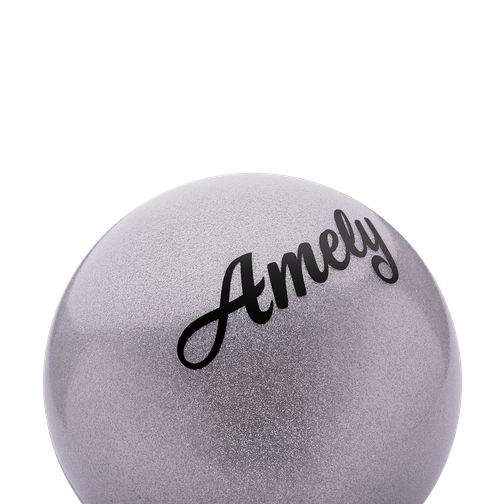 Мяч для художественной гимнастики Amely Agb-102, 19 см, серый, с блестками 42219325 1