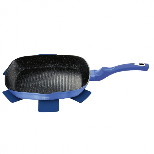 Сковорода-гриль с антипригарным покрытием 28х28 см Royal blue Metallic Line 37650218