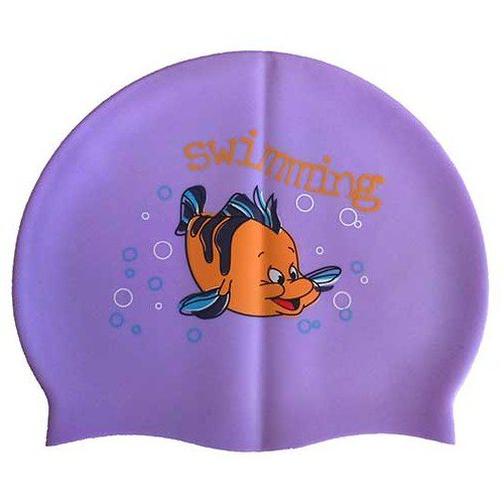 Шапочка для плавания силиконовая с рисунком Dobest Rh-с20 (фиолетовая) 42220495
