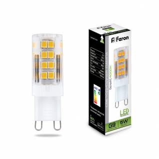 Светодиодная лампа Feron LB-432 (5W) 230V G9 4000K