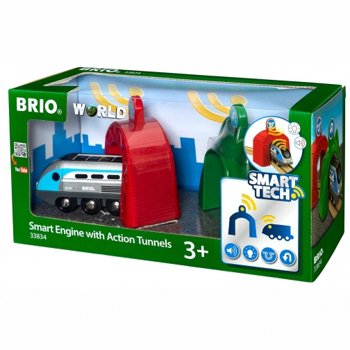 Железная дорога Smart Tech - Локомотив и 2 тоннеля (свет, звук) Brio 37707554 8