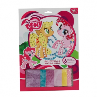 Фигурная мозаика со стразами My Little Pony - Эпплджек и Пинки Пай, 6 листов Multi Art