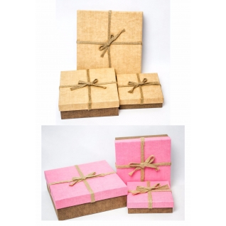 Набор подарочных коробок из картона (3 шт)