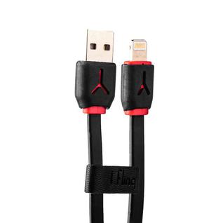 USB дата-кабель iBacks High-speed Cable with Apple Lightning Connector-Speeder Series (1.0 м) - (ip60258) Black/ Red