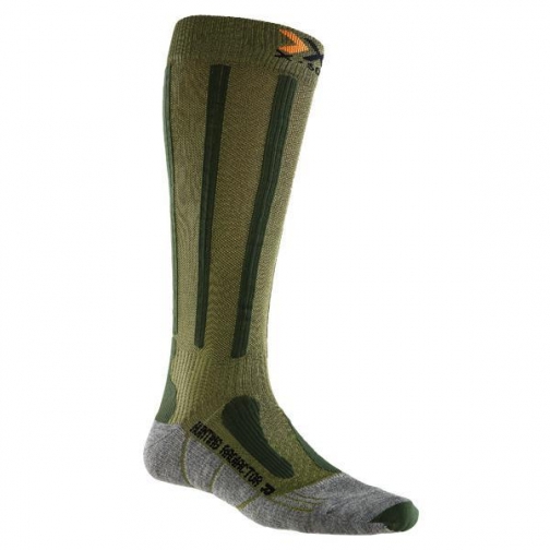 X-Bionic Носки X-Socks Hunting Radioactor удлиненные, цвет зеленый 5036374