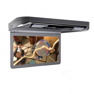 Автомобильный потолочный монитор 13.3" со встроенным Full HD медиаплеером ERGO ER13S-DVD (темно-серый) Ergo
