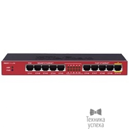 Mikrotik MikroTik RB2011iL-IN RouterBOARD 2011iL Маршрутизатор 5UTP 10/100Mbps + 5UTP 10/100/1000Mbps 2747317
