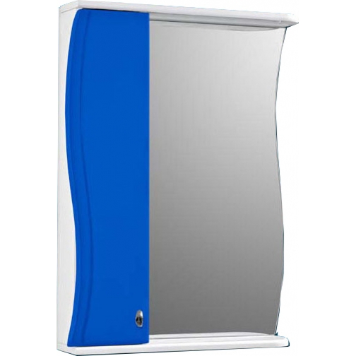 Зеркало-шкаф АкваМаста 02 левостороннее синий со светильником АкваМаста 898953
