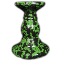 Подсвечник для большой свечи, 16 см, Кварц окрашенный, смесь цветная: зеленый , черный