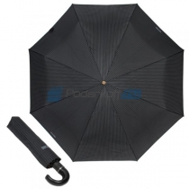 Зонт складной "Классическая полоска" черный