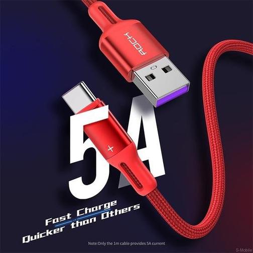 Кабель USB на Type-C Rock R2 для быстрой зарядки 5A 42372698 9