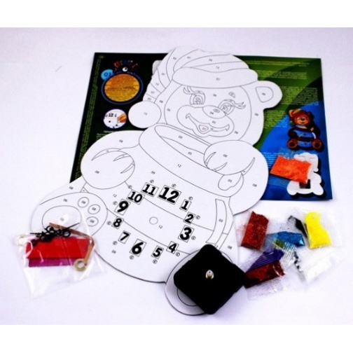 Набор для творчества Creative clock - Медвежонок, средний Данко Тойс / Danko Toys 37730729 1