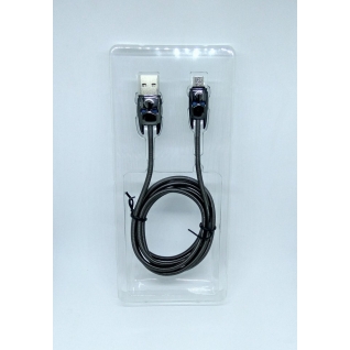 Кабель Hoco U30 Shadow Knight USB-micro USB 2.4А USB 2.0 (1.2 м) METALL