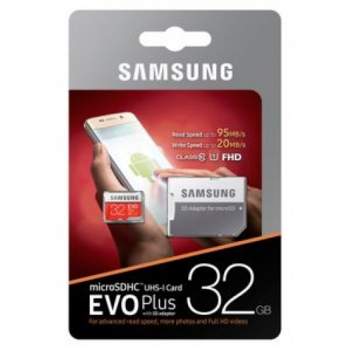 Карта памяти Samsung microSDHC EVO Plus 32Gb UHS-1 20-90MBs Samsung 6823422 1