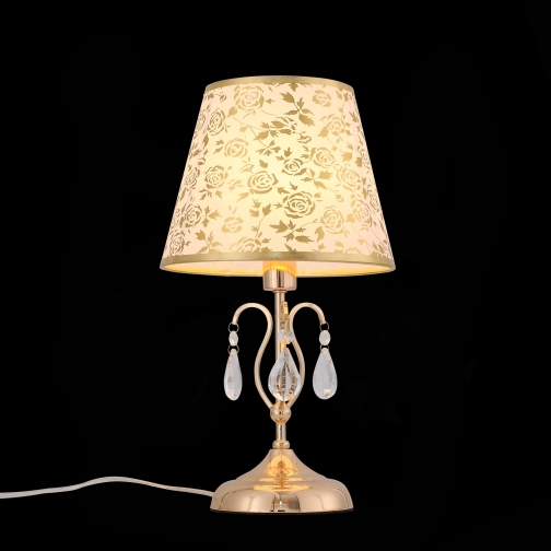 Настольная лампа St Luce Золото, Прозрачный/Бежевый, Золото E14 1*40W 37397153 3