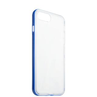 Чехол&бампер силиконовый прозрачный для iPhone 8 Plus/ 7 Plus (5.5) в техпаке Синий борт Прочие